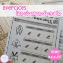 Dossier exercices : classes de mots P3