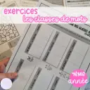 Dossier exercices : classes de mots P4