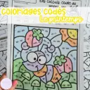 Coloriages codés : printemps