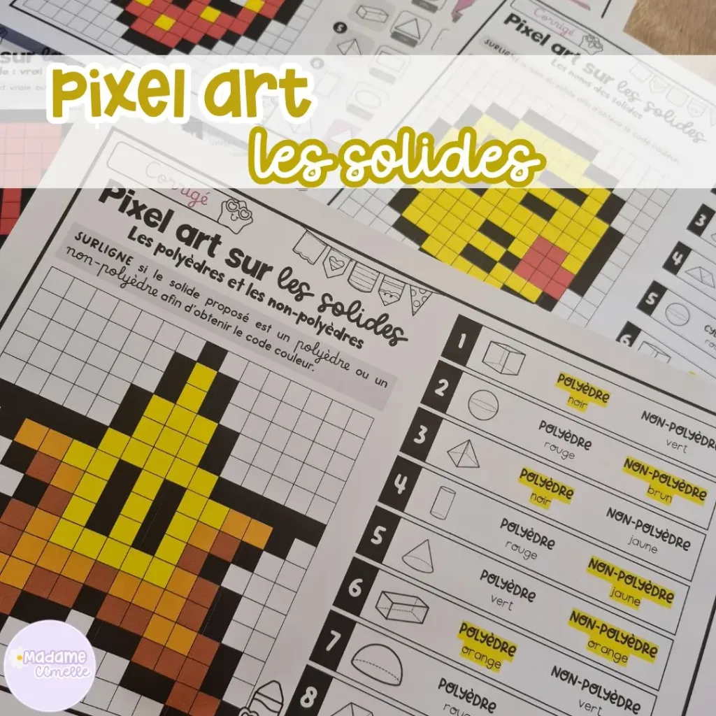 Pixel art : les solides