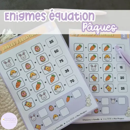 Enigmes - équations : Pâques