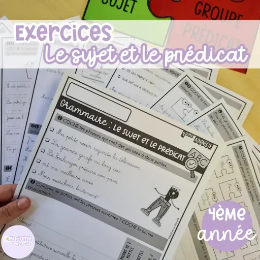 Dossier exercices : sujet et prédicat P4