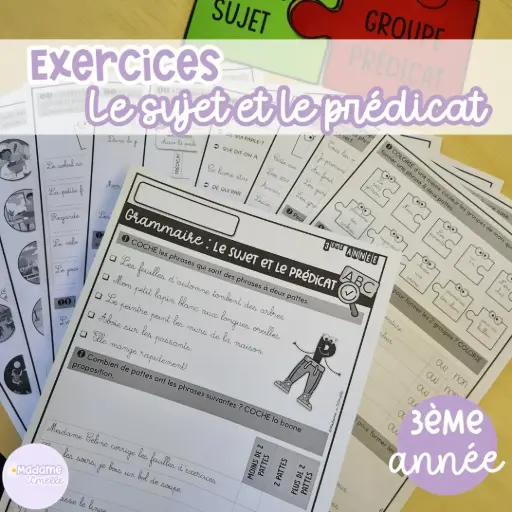 Dossier exercices : sujet et prédicat P4
