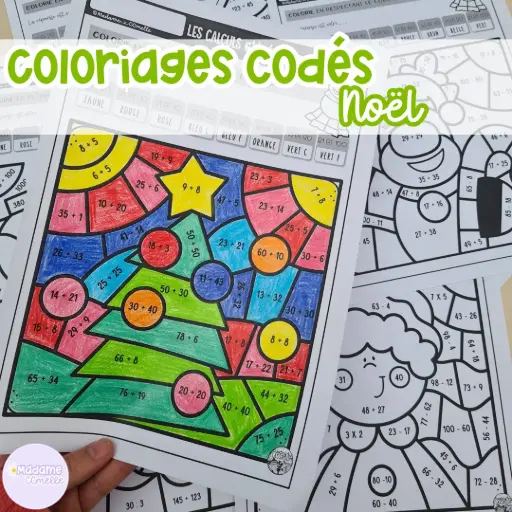 Coloriages codés : Noël