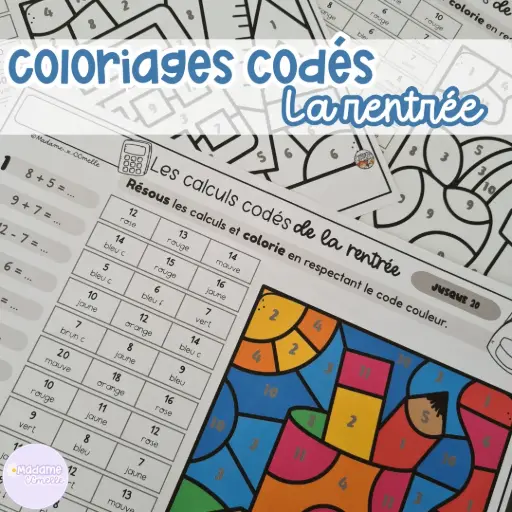 Coloriages codés : la rentrée